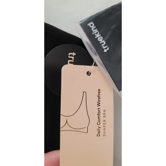 Truekind Womens Sz 3XL Daily Comfort Wireless Shaper Bra w/ Extender Black 10022 - Picture 5 of 13